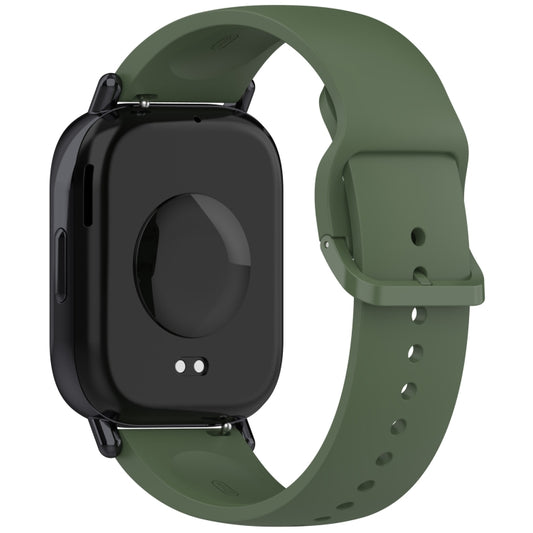 For Redmi Watch 5 Lite Color Buckle Pure Color Silicone Watch Band(Dark Green) by bashfashion