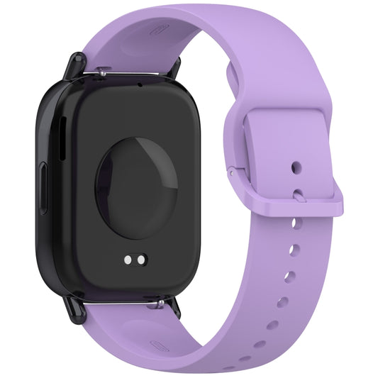 For Redmi Watch 5 Lite Color Buckle Pure Color Silicone Watch Band(Purple) by bashfashion