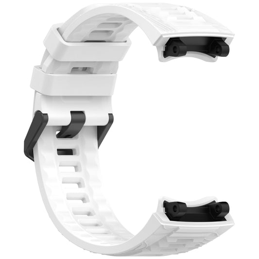 For Amazfit T-Rex 3 Solid Color Needle Buckle Silicone Watch Band(White) by bashfashion