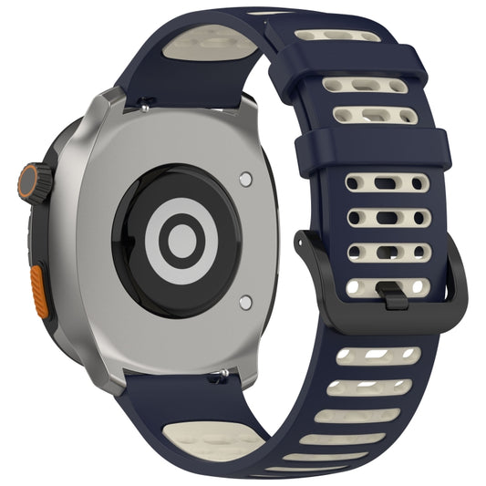 For Xiaomi Watch S4 Sport Two Color Holes Style Quick Release Silicone Watch Band(MIdnight Blue Starlight) by bashfashion