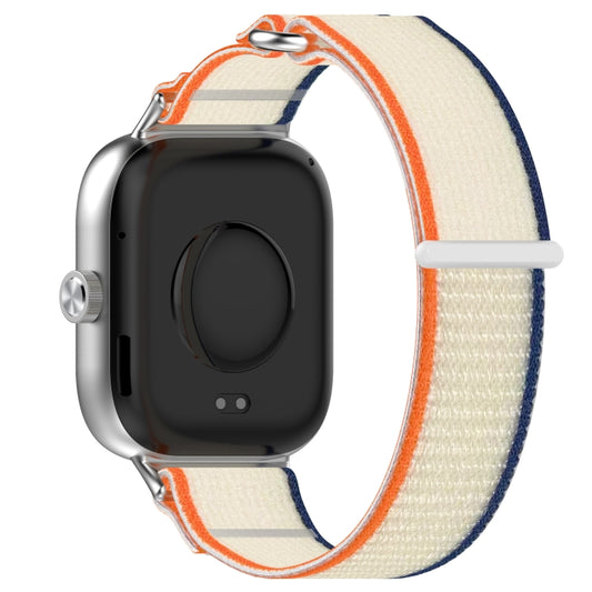 For Redmi Watch 5 / Watch 5 eSIM Nylon Woven Hook and Loop Fastener Watch Band(Orange+Beige) by bashfashion