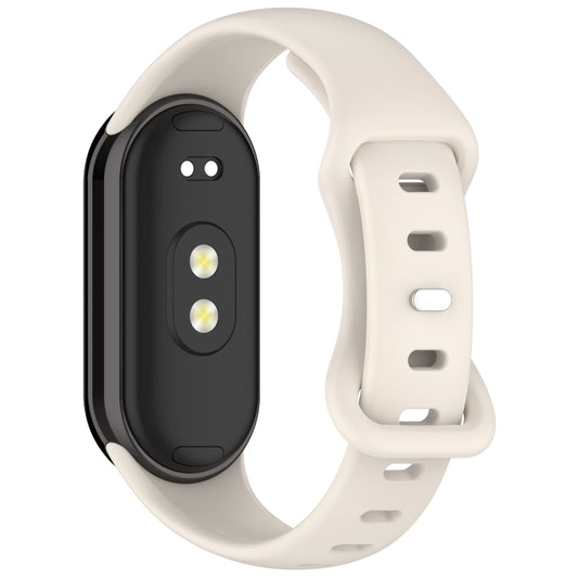 For Xiaomi Smart Band 10 / 9 / 8 Splayed Tail Reverse Buckle Silicone Watch Band(Starlight) by bashfashion