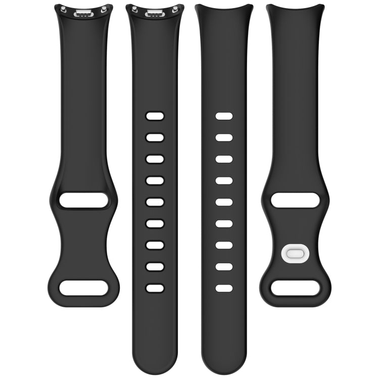 For Xiaomi Smart Band 10 / 9 / 8 Splayed Tail Reverse Buckle Silicone Watch Band(Smoke Purple) by bashfashion