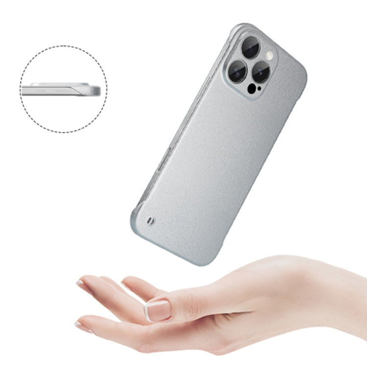 For iPhone 16 Plus Frameless Litchi Texture PC Phone Case(Graphite Black) by bashfashion