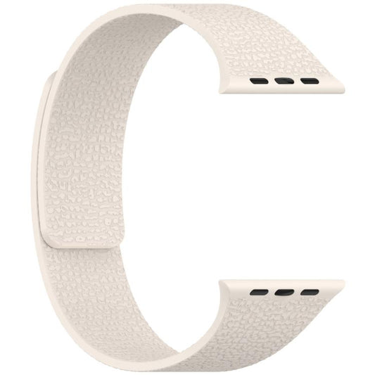 For Apple Watch 46mm / 49mm / 45mm / 44mm Litchi Texture Magnetic Silicone Watch Band(Starlight) by bashfashion