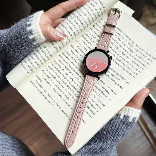 For Samsung Galaxy Watch3 45mm Heart-Shaped Embossed 22mm Leather Watch Band(Pink) by bashfashion