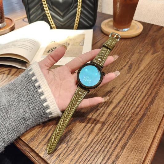 For COROS Pace 3 Heart-Shaped Embossed 22mm Leather Watch Band(Retro Green) by bashfashion