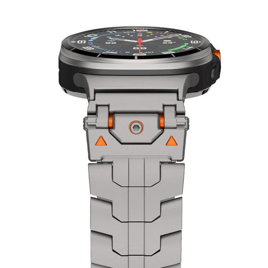 For Samsung Galaxy Watch Ultra / Ultra 2025 Stainless Steel Butterfly Buckle Metal Watch Band(Titanium Color) by bashfashion