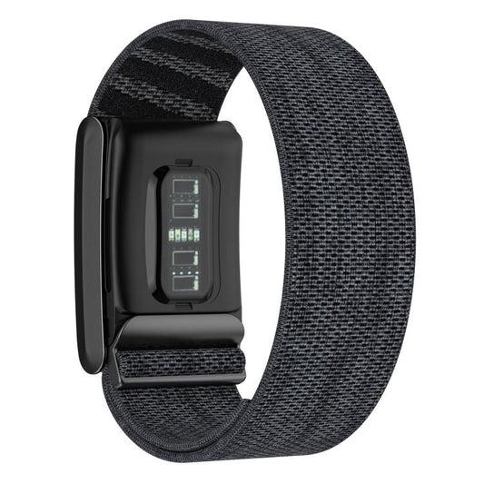 For WHOOP 4.0 Elastic Force Decorative Design Nylon Watch Band(Black Gray) by bashfashion