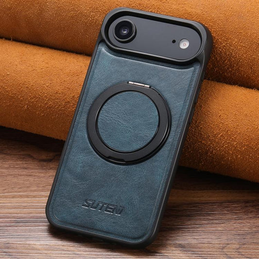 For iPhone Air Suteni G3 Oil Wax 360 Rotation Holder MagSafe Back Phone Case(Blue) by Suteni
