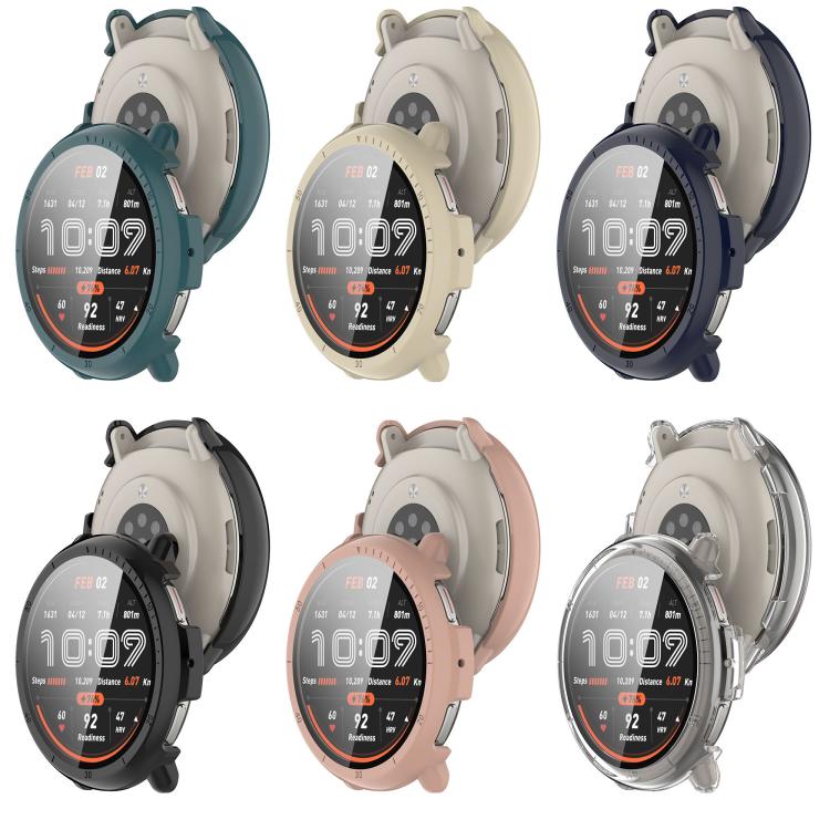 For Amazfit Active 2 A2437 Tempered Film Integrated PC Watch Protective Case(Transparent Color) by bashfashion