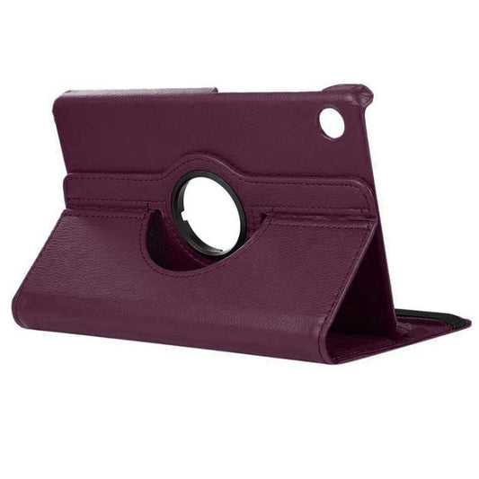 For Samsung Galaxy Tab A9+ 11.0 ENKAY 360 Degree Rotation Litchi Leather Smart Tablet Case(Dark Purple) by ENKAY