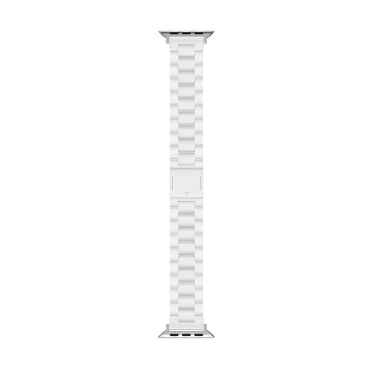 For Apple Watch 42mm / 41mm / 40mm / 38mm Candy Three-bead Magnetic Buckle PC Watch Band(White) by bashfashion