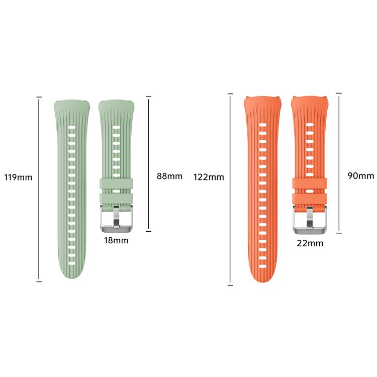 For Huawei Watch 5 42mm Vertical Silicone Watch Band(Orange) by bashfashion