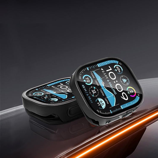 For Apple Watch Ultra 3 / 2 / 1 49mm Tempered Film Integrated Aluminum Watch Case(Titanium) by bashfashion