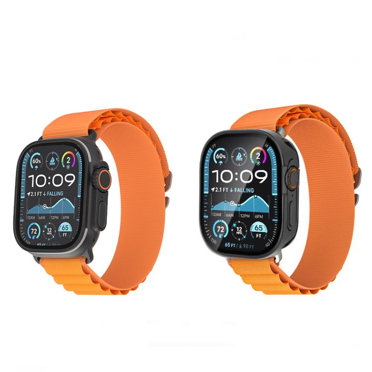 For Apple Watch Ultra 3 / 2 / 1 49mm Tempered Film Integrated Aluminum Watch Case(Titanium) by bashfashion