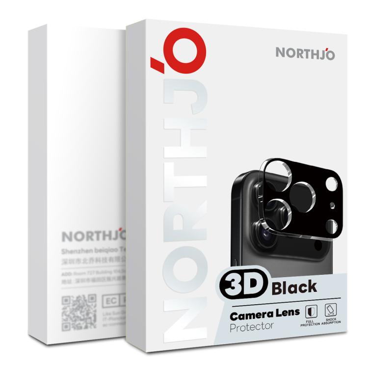 For iPhone 17 NORTHJO Camera Lens Protector 3D HD Tempered Glass Film(Black) by NORTHJO