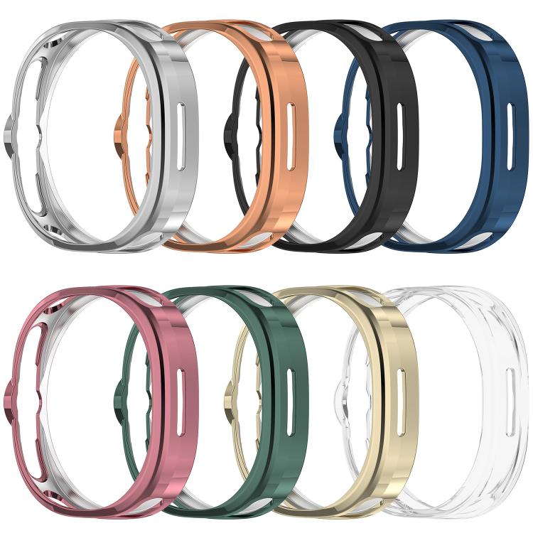 For Samsung Galaxy Watch8 Classic 46mm Half Coverage Hollow TPU Watch Protective Cover(Electroplated Green) by bashfashion