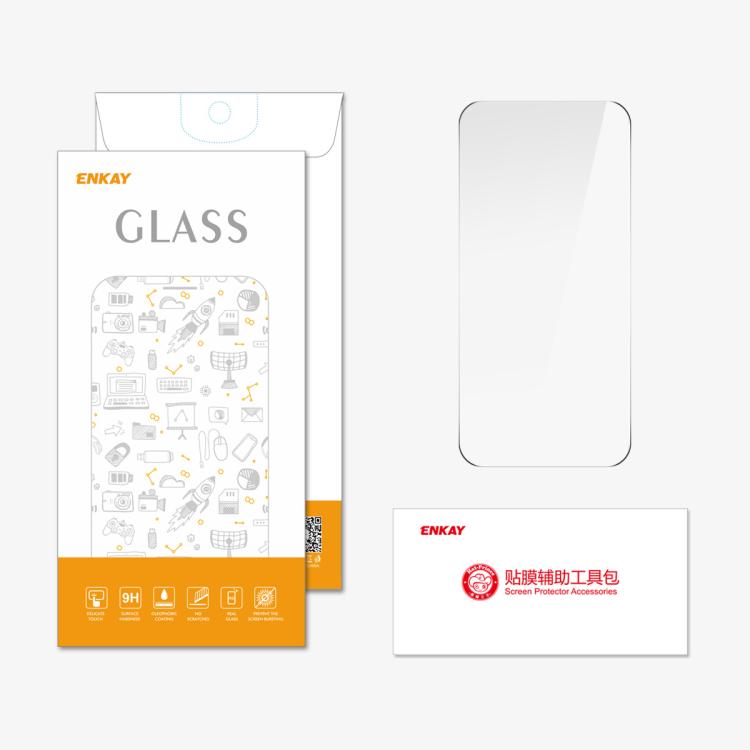 For iPhone 17 ENKAY Thickened Glue No White Edge 9H Big Arc Edge High Aluminum-silicon Tempered Glass Film by ENKAY