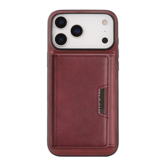 For iPhone 17 Pro Max Kalebol Strong Magnetic MagSafe Tri-Fold Wallet Leather Phone Case(Red) by Kalebol