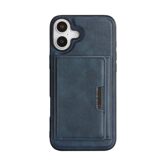 For iPhone 17 Kalebol Strong Magnetic MagSafe Tri-Fold Wallet Leather Phone Case(Blue) by Kalebol