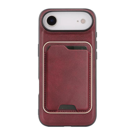 For iPhone Air Kalebol Slim MagSafe Ring Magnetic Card Bag Leather Phone Case(Red) by Kalebol
