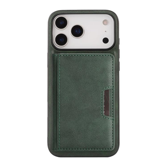 For iPhone 17 Pro Max Kalebol Strong MagSafe Magnetic Two-Fold Card Bag Leather Phone Case(Green) by Kalebol