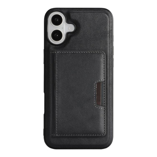 For iPhone 17 Kalebol Strong MagSafe Magnetic Two-Fold Card Bag Leather Phone Case(Black) by Kalebol