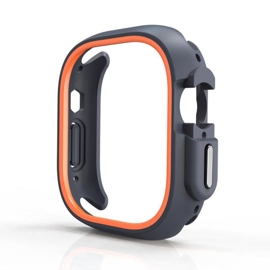 For Apple Watch Ultra 3 / 2 / 1 49mm Two-Color Half Wrap PC Protective Case(Orange) by bashfashion