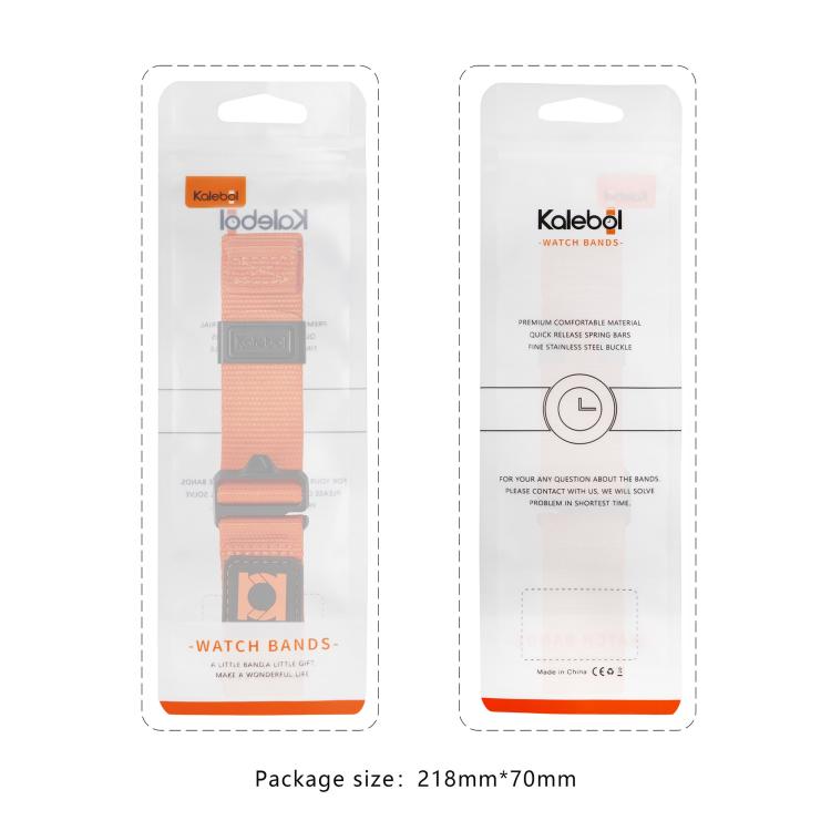 For Samsung Galaxy Watch Ultra 47mm / Ultra 2025 Kalebol Braided Nylon Sport Watch Band(Orange) by Kalebol