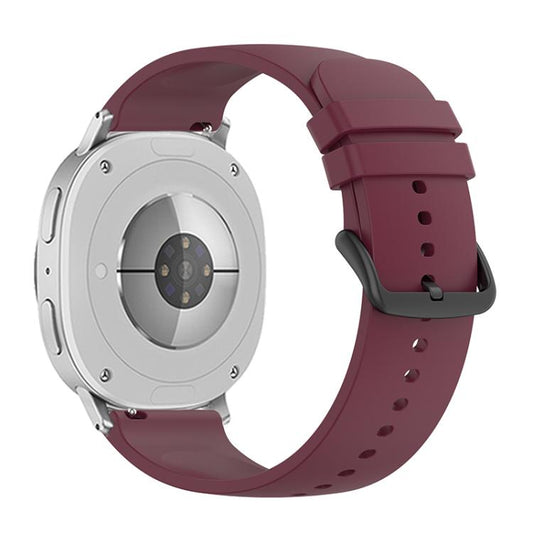 For Samsung Galaxy Watch8 / Watch8 Classic Round Tail Silicone Watch Band(Wine Red) by bashfashion