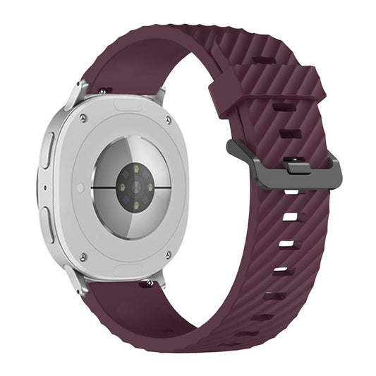 For Samsung Galaxy Watch8 / Watch8 Classic Black Buckle Spruce Silicone Watch Band(Wine Red) by bashfashion