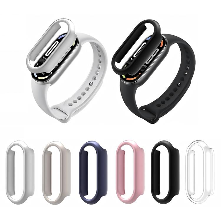 For Xiaomi Smart Band 9 / 9 NFC Half Coverage Hollow PC Watch Protective Cover(Midnight Blue) by bashfashion