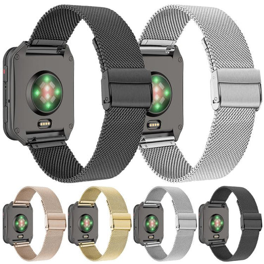 For Garmin Venu X1 Double Buckle Milanese Stainless Steel Watch Band(Gold) by bashfashion