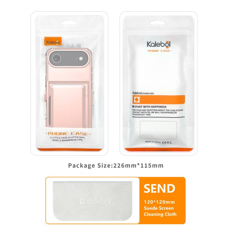 For iPhone Air Kalebol Flip Card Wallet Holder Shockproof Phone Case(Blue) by Kalebol