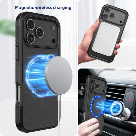 For iPhone 17 Pro Kalebol 2 in 1 Matte MagSafe Shockproof Phone Case by Kalebol