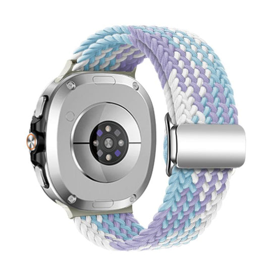 For Samsung Galaxy Watch8 / Watch8 Classic Magnetic Buckle Braided Nylon Watch Band(Violet) by bashfashion