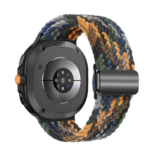 For Samsung Galaxy Watch8 / Watch8 Classic Magnetic Buckle Braided Nylon Watch Band(Camouflage Colorful) by bashfashion