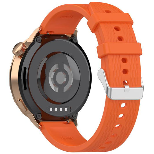 For OnePlus Watch 3 43mm Rhombic Texture Groove Silicone Watch Band(Orange) by bashfashion