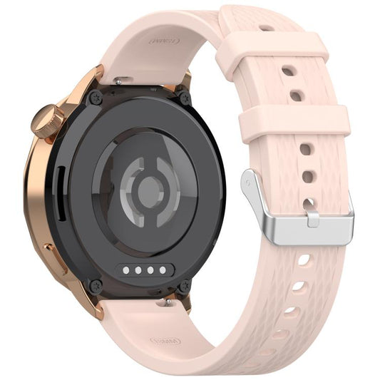 For OnePlus Watch 3 43mm Rhombic Texture Groove Silicone Watch Band(Light Pink) by bashfashion