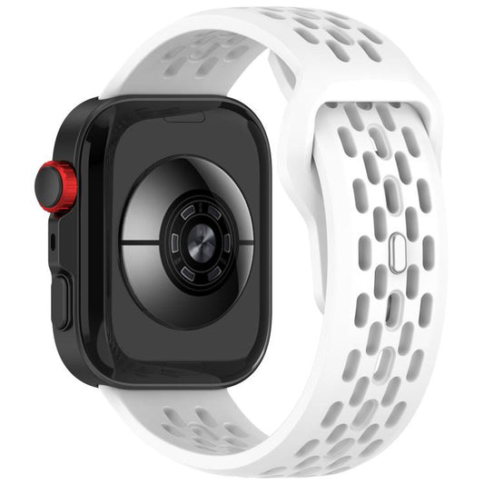 For Huawei Watch Fit4 / Fit4 Pro / Fit3 Mesh Silver Reverse Steel Buckle Silicone Watch Band(White) by bashfashion