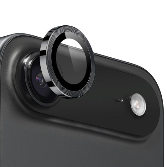 For iPhone Air NORTHJO Camera Lens Protector CD Metal Ring Tempered Glass Film(Black) by NORTHJO