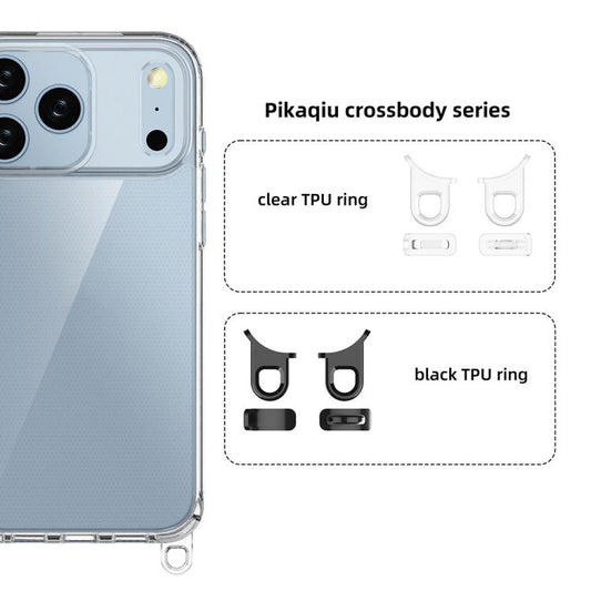 For iPhone 17 Pro Max Kalebol Minimalist High Transparency Multi Color Lanyard Hole Phone Case(Transparent) by Kalebol