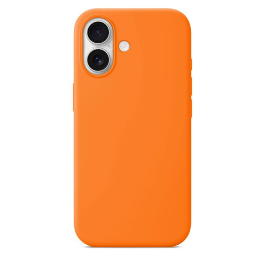 For iPhone 17 Crossbody Imitation Nylon Magnetic Liquid Pop-Up Animation Liquid Silicone Phone Case(Orange) by Kalebol