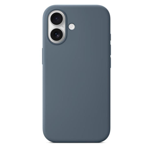 For iPhone 17 Crossbody Imitation Nylon Magnetic Liquid Pop-Up Animation Liquid Silicone Phone Case(Anchor Blue) by Kalebol