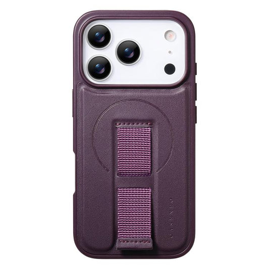 For iPhone 17 Pro CaseNeo Finger Grip Wristband MagSafe Back Phone Case(Purple) by CaseNeo