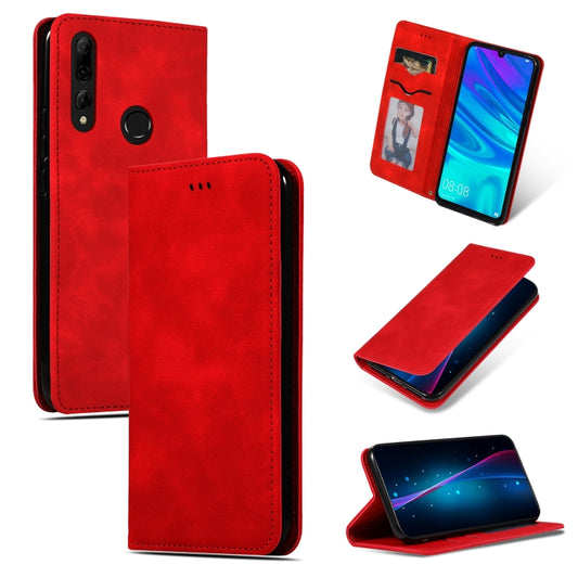 Retro Skin Feel Business Magnetic Horizontal Flip Leather Case for Huawei P Smart 2019 & P Smart Plus 2019 (Red) by bashfashion