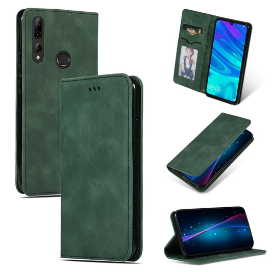 Retro Skin Feel Business Magnetic Horizontal Flip Leather Case for Huawei P Smart 2019 & P Smart Plus 2019(Army Green) by bashfashion