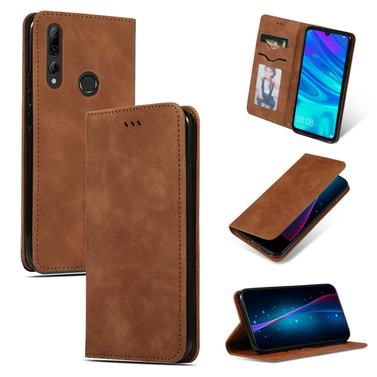 Retro Skin Feel Business Magnetic Horizontal Flip Leather Case for Huawei P Smart 2019 & P Smart Plus 2019(Brown) by bashfashion