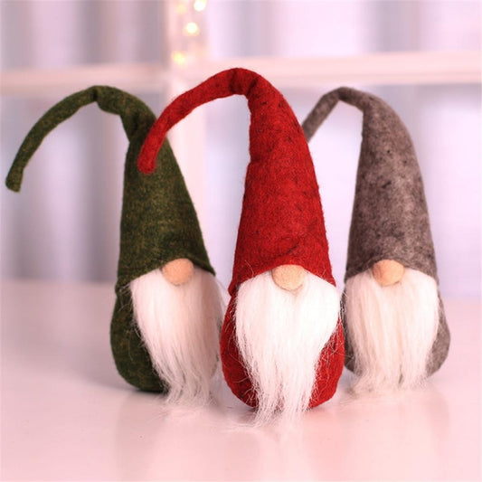 Xmas DIY Decoration Christmas Mini Santa Claus Doll Toy(Grey) by bashfashion